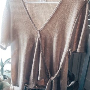 Sweater knit tie top